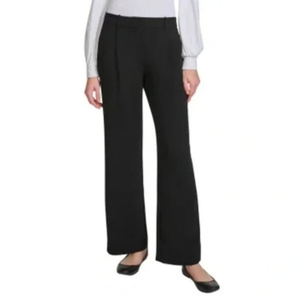 NEW DKNY Wide Leg Pants | Black - Picture 1 of 4